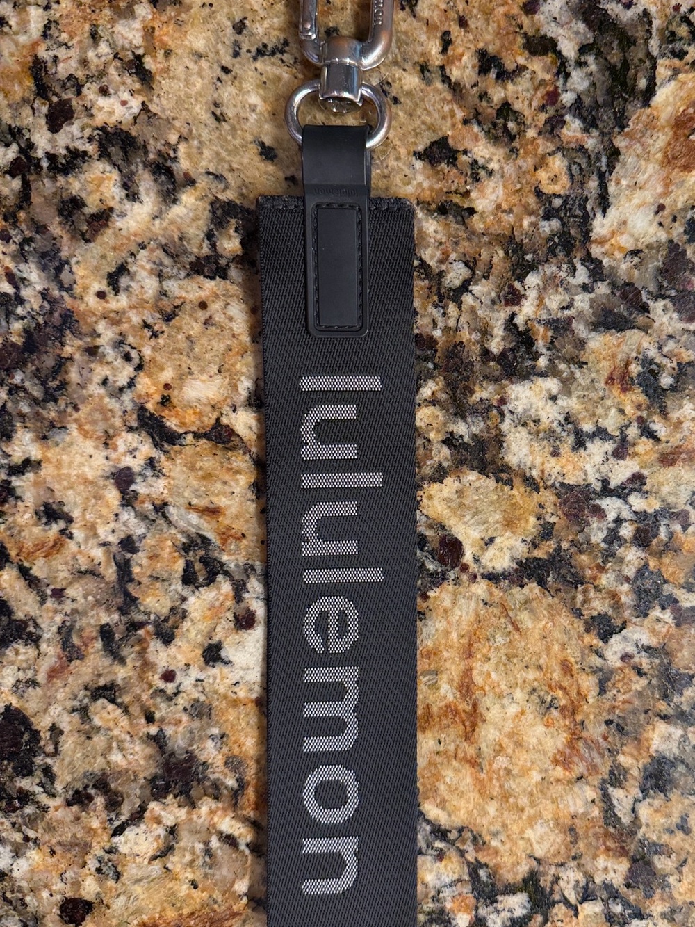 lululemon key chain  Black Key Strap with Logo